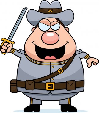 Kızgın çizgi film Konfederasyon asker