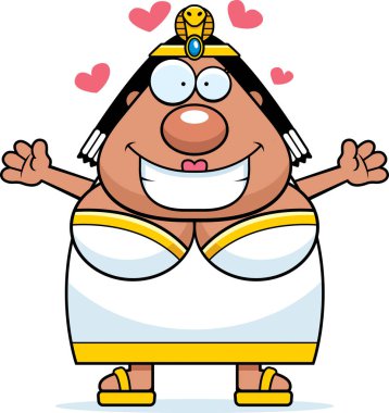 Çizgi film Kleopatra kucaklama