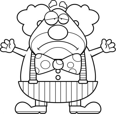 Çizgi film palyaço üzücü