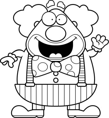 Çizgi film palyaço sallayarak