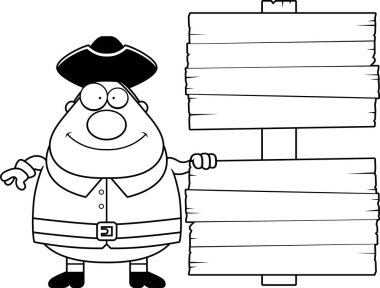 Çizgi film sömürge adam işareti