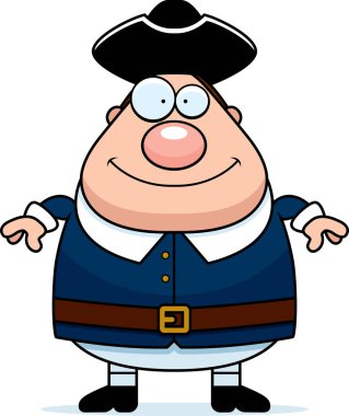 Mutlu karikatür sömürge adam