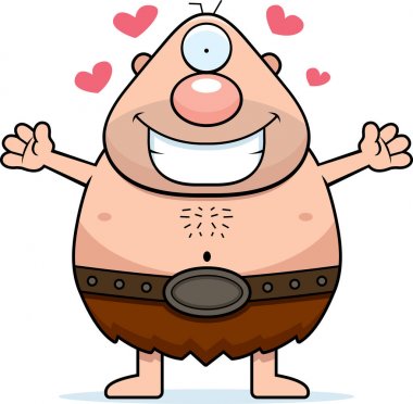 Çizgi film Cyclops kucaklama