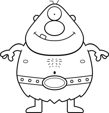 Mutlu karikatür Tepegöz