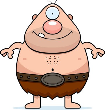 Mutlu karikatür Tepegöz