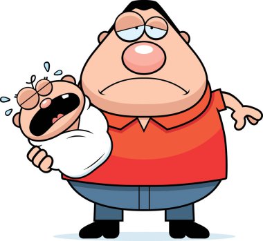 Bebek ile yorgun baba çizgi film
