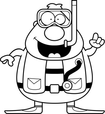 Çizgi film Scuba Diver fikir