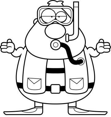 Çizgi film Scuba Diver karışık