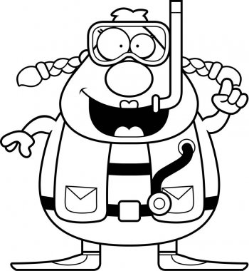 Çizgi film Scuba Diver fikir