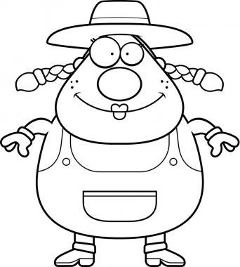 Gülümseyen köylü kızı