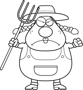 Çiftlik kızı kızgın