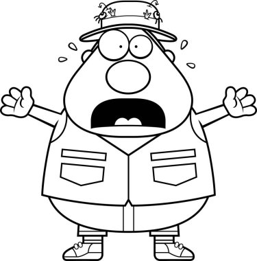 Korkmuş karikatür balıkçı