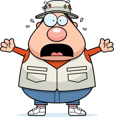 Korkmuş karikatür balıkçı