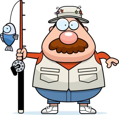 Çizgi film balıkçı bıyık