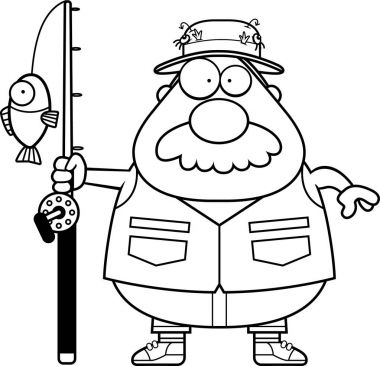 Çizgi film balıkçı bıyık