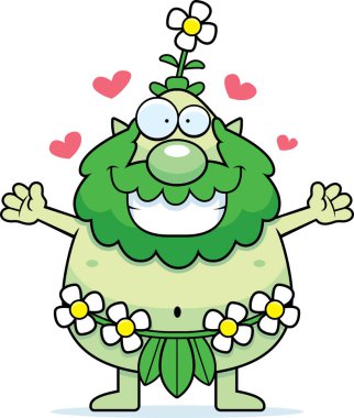 Çizgi film orman Sprite kucaklama