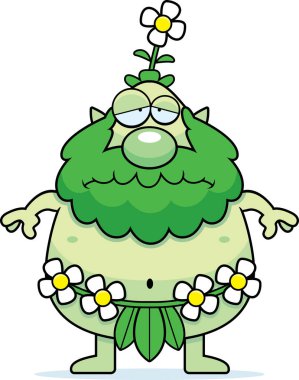 Üzgün çizgi film orman Sprite