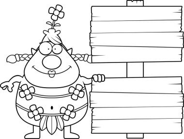 Çizgi film orman Sprite işareti