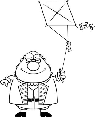 Çizgi film Ben Franklin uçurtma