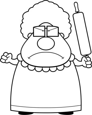 Çizgi film öfkeli büyükanne