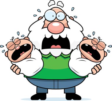 Korkmuş karikatür büyükbaba Twins ile
