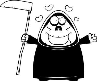 Çizgi film Azrail kucaklama