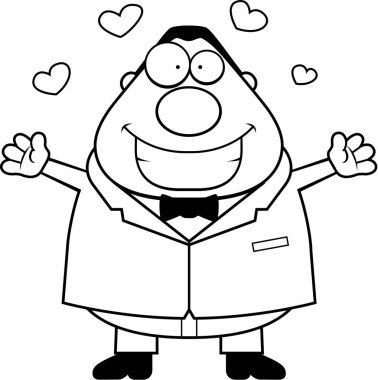 Çizgi film damat kucaklama