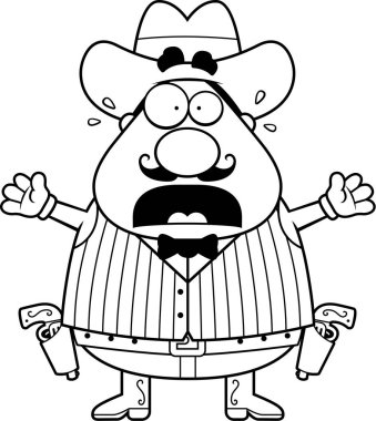 Korkmuş karikatür Gunfighter