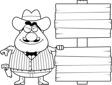 Çizgi film Gunfighter işareti