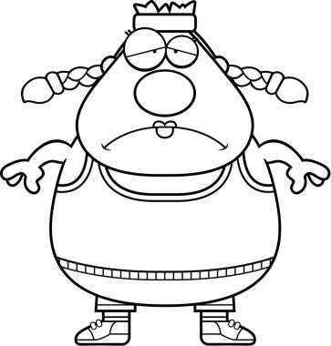 Üzgün çizgi film egzersiz