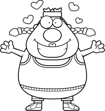 Çizgi film egzersiz kucaklama