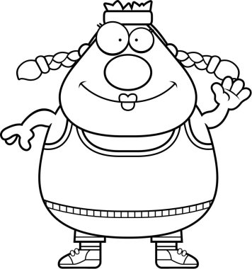 Çizgi film egzersiz sallayarak