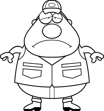 Üzgün çizgi film avcı