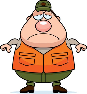 Üzgün çizgi film avcı