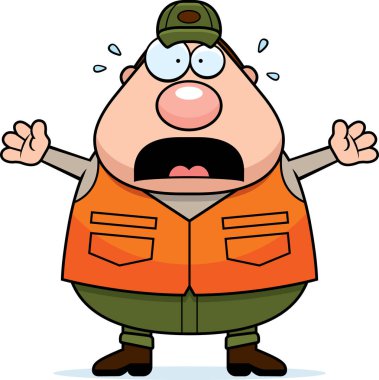 Korkmuş karikatür avcı