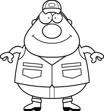 Mutlu karikatür avcı