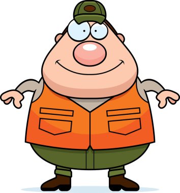 Mutlu karikatür avcı