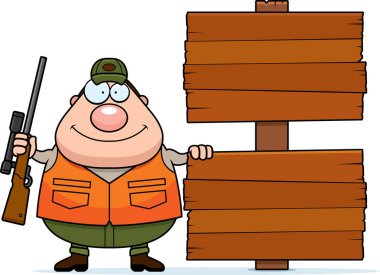 Çizgi film avcı işareti