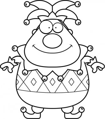 Çizgi film şakacı gülümseyen