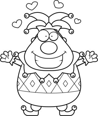 Çizgi film şakacı kucaklama