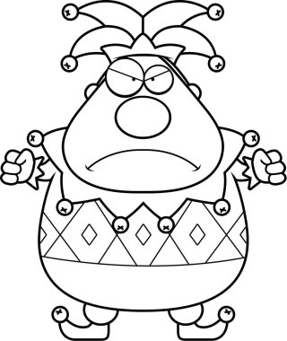 Çizgi film soytarısı öfkeli