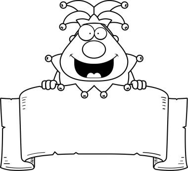 Çizgi film şakacı afiş