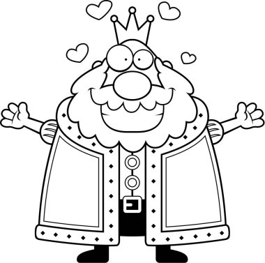 Çizgi film Kral kucaklama