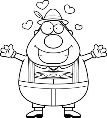 Çizgi film şortlarla adam kucaklama