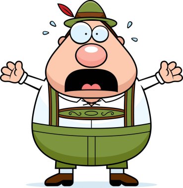 Çizgi film şortlarla adam panik