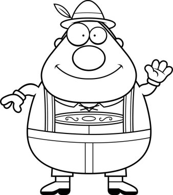 Çizgi film şortlarla adam sallayarak