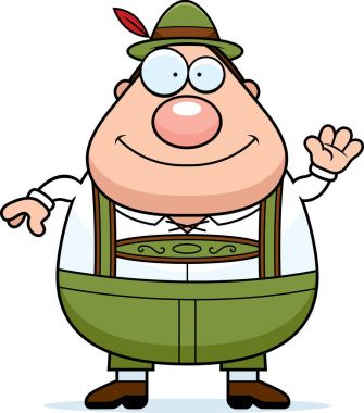 Çizgi film şortlarla adam sallayarak