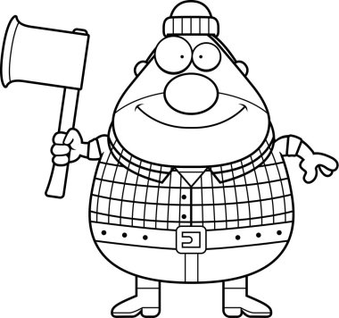 Çizgi film oduncu balta