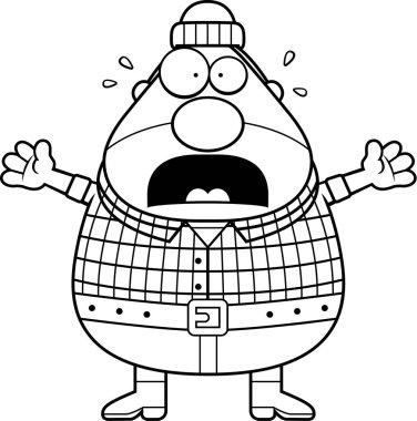 Korkmuş karikatür oduncu