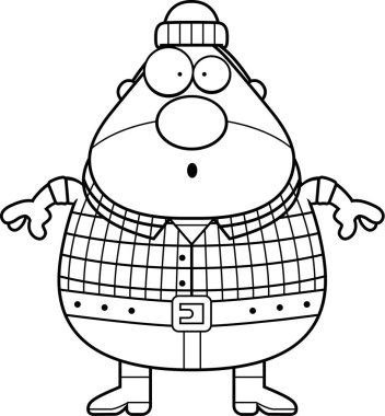 Sürpriz karikatür oduncu